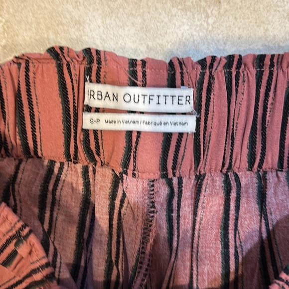 Urban Outfitters Cottage Striped Pull On Pants S Pockets - Picture 3 of 7